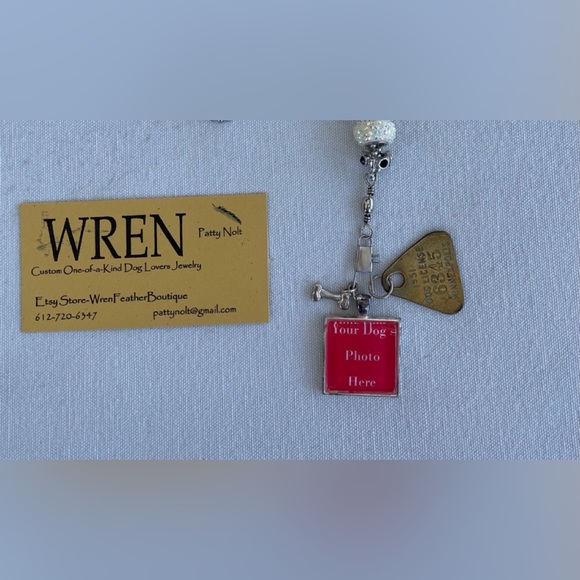 NEW dog lovers one of a kind necklace by Patty Nolt of WREN designs. - Picture 1 of 4